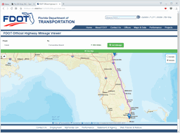 City To City Mileage - application created for FL Dept of Transportation